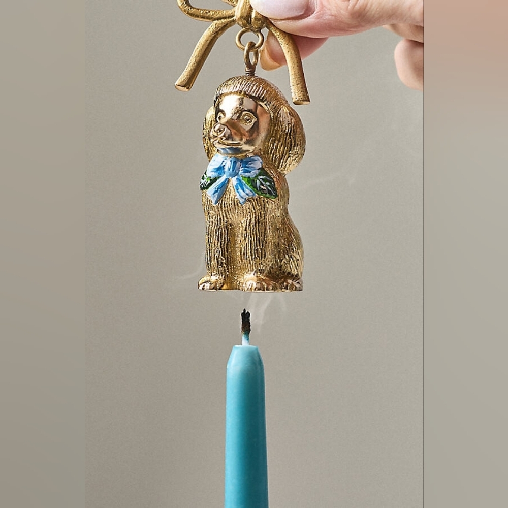 💰 SOLD 💰 Anthropologie Novelty Brass Candle Snuffer Poodle